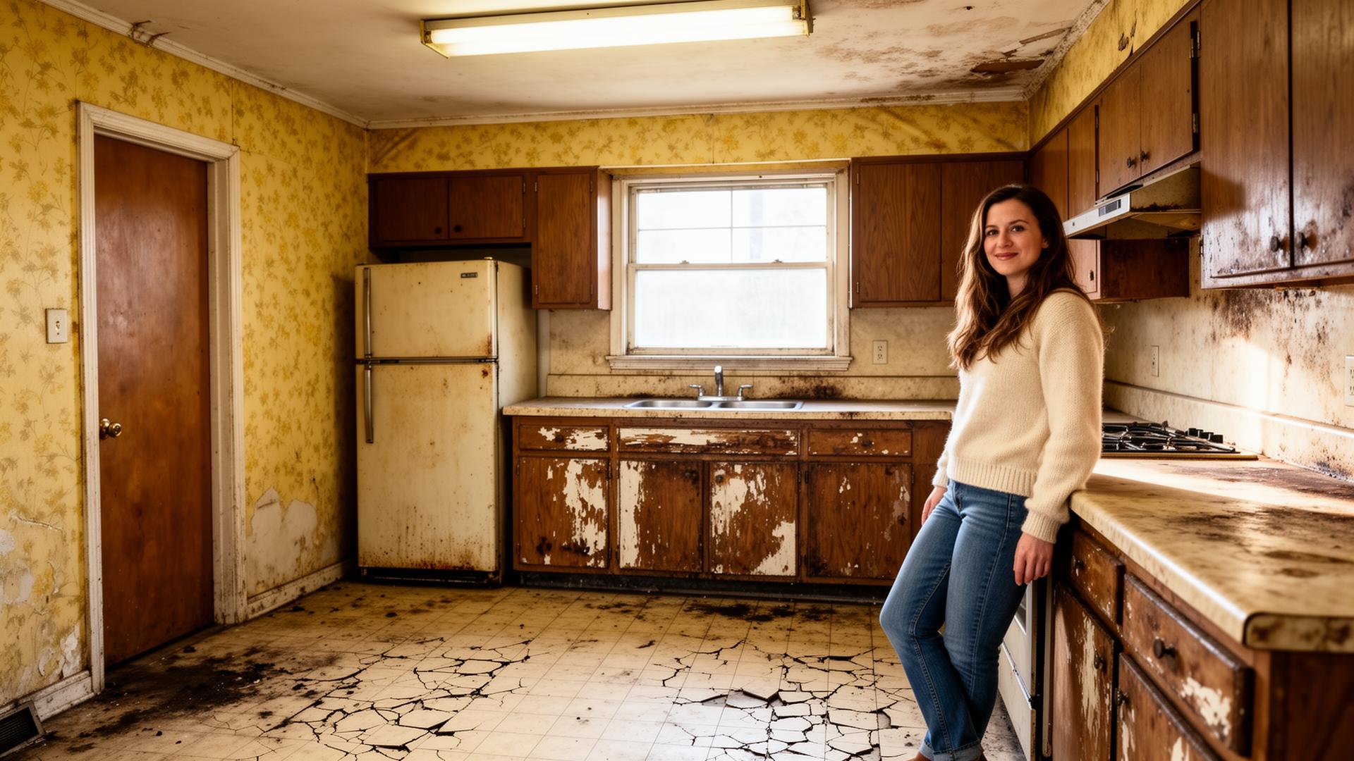 Outdated kitchen before renovation
