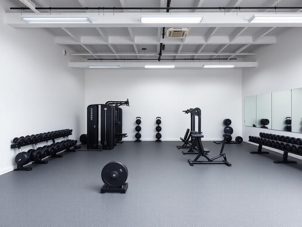 Basic empty gym with plain walls